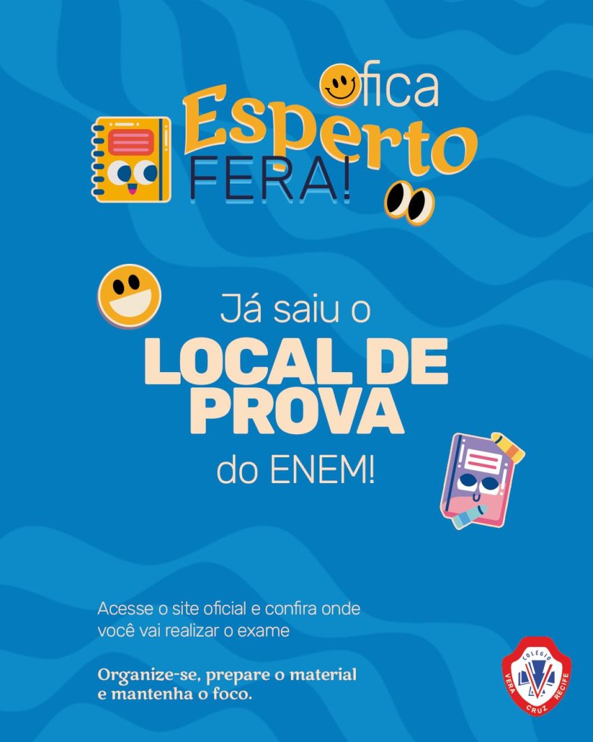 Fica esperto, fera! Já saiu o local de prova do ENEM!