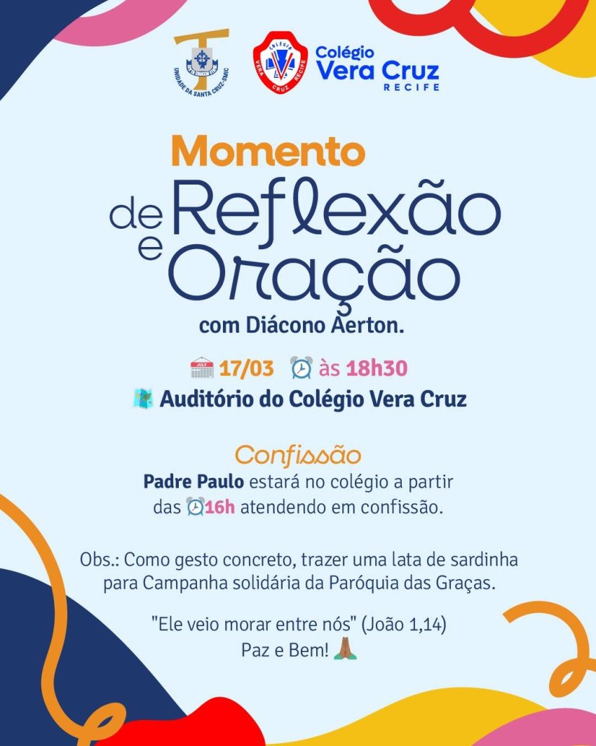Momento de oração e reflexão com o Diácono Aerton